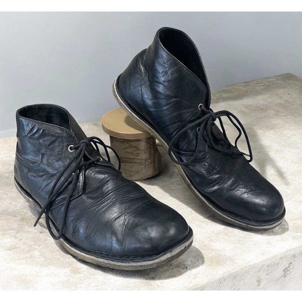 UGG Leighton Leather Chukka Boots Men's Size 11 Black 3275 Hipster Casual Wear